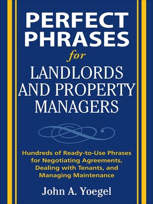 Perfect Phrases for Landlords and Property Managers - ebook